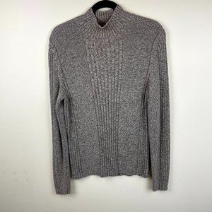 Vintage Express Brown Knit Mock Neck Sweater S